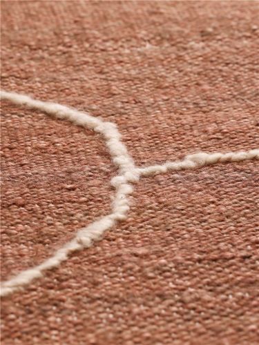 Ferm Living Gesso Jute Rug 200x300 cm - Terracotta/Off-White