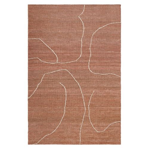 Ferm Living Gesso Jute Rug 170x240 cm - Terracotta/Off-White
