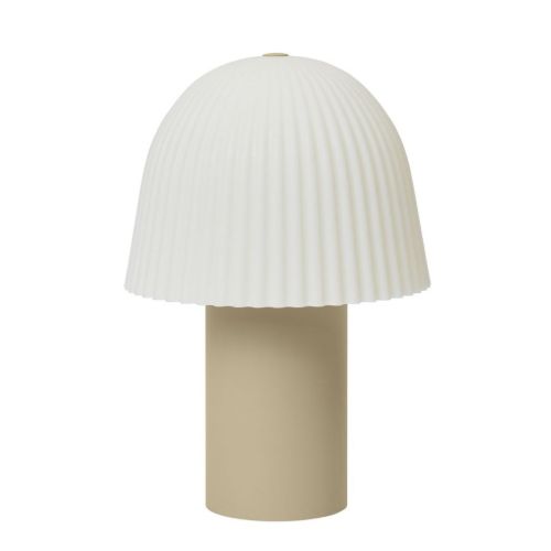 Ferm Living Frill Portable Lamp H: 22 cm - Cashmere/White 