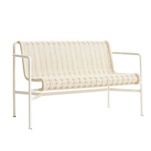 HAY Palissade Cord Dining Bench B: 128 cm - Cream White