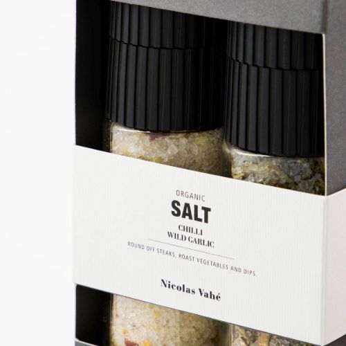 Nicolas Vahé Gaveæske - Organic Chilli Salt & Organic Wild Garlic 