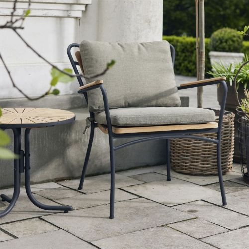 Mandalay Marguerit Loungestol H: 80 cm - Antracit/Teak