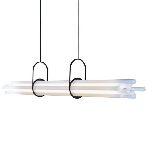 DCW Editions NL12 Lampe B: 130 cm - Hvid Glas