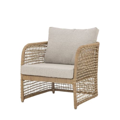 Bloomingville Penzano Loungestol H: 70 cm - Natur Flettet Polyrattan