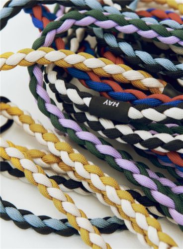 HAY Dogs Leash Braided Adjustable L: 160 cm  M/L - Pink/Black