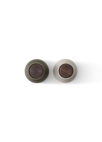 Audo Copenhagen Bottle Grinder Small 2-Pack H: 11,5 cm - Hunting Green/Beige/Walnut 