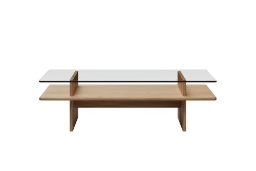 Woud Parallel Sofabord 120x60 cm - Hvidpigmenteret Lakeret Eg