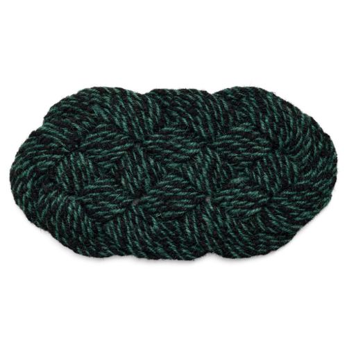 HAY Coco Door Mat Swirl 40x80 cm - Green/Black