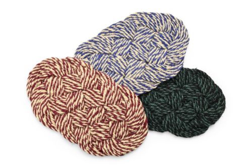 HAY Coco Door Mat Swirl 40x80 cm - Green/Black