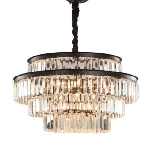 Nordic Crystals Storm Lysekrone Ø: 60 cm - Smoked OUTLET