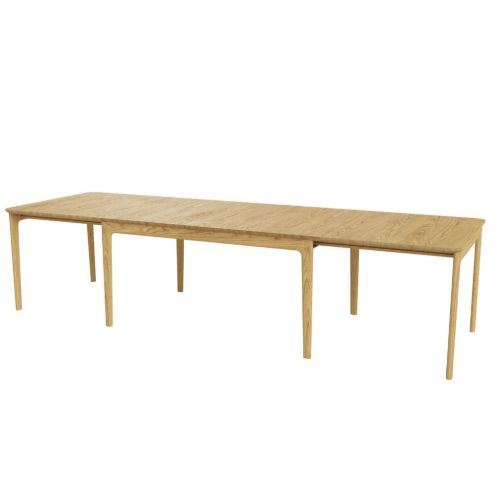 Skovby SM26 Spisebord inkl. 3 stk. Tillægsplader L: 155-308 cm - Lakeret Eg