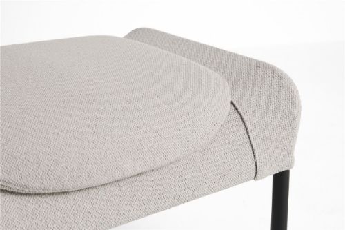 HAY O2 Ottoman H: 40,5 cm - Black Powder Coated Steel/Light Grey