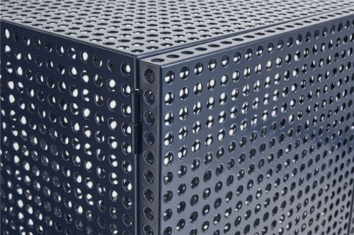HAY Perforated Floor Cabinet Small 66,5x89 cm - Steel/Blue