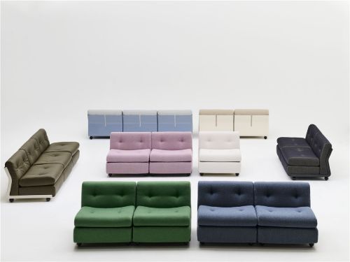 HAY Amanta 2 Seater B: 158,5 cm - Frost Blue/Hallingdal 130