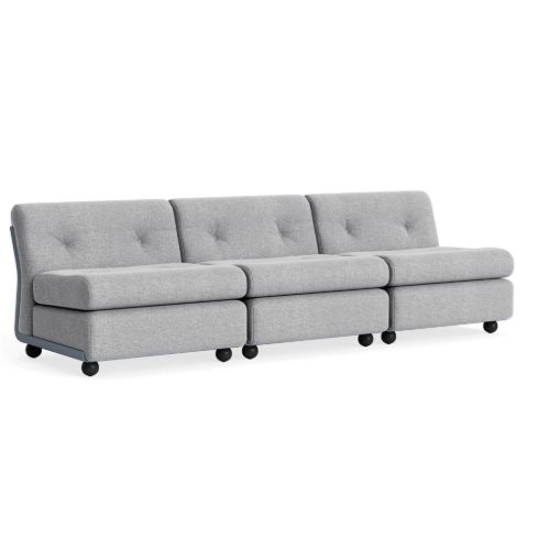 HAY Amanta 3 Seater B: 238 cm - Frost Blue/Hallingdal 130