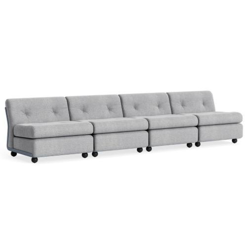 HAY Amanta 4 Seater B: 317 cm - Frost Blue/Hallingdal 130