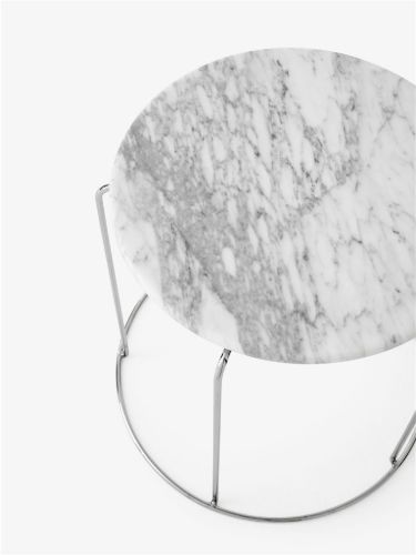 &Tradition Wire Stool Marble Top VP11 Ø: 38 cm - Marble Bianco Carrara