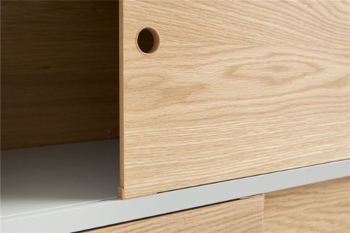 HAY New Order Combination 304 L: 100 cm - Steel/Light Grey