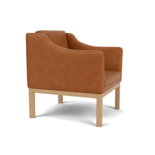 FDB Møbler L46 MK155 Mogens Koch Lænestol B: 72 cm - Eg/Cognac Læder 