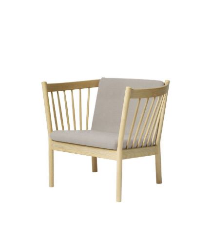FDB Møbler Erik Ole Jørgensen J146 Lænestol H: 79,5 cm - Eg/Beige