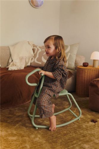 Ferm Living Lussi Rocking Horse H: 53 cm - Powder Coated Steel/Tea Green 