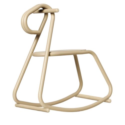 Ferm Living Lussi Rocking Horse H: 53 cm - Powder Coated Steel/Cashmere