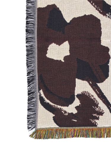 Ferm Living Cilla Tapestry Blanket 120x170 cm - Off-white/Dark Grape