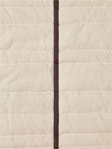 Ferm Living Vari Quilted Bedspread Double 230x260 cm - Natural/Dark Chocolate