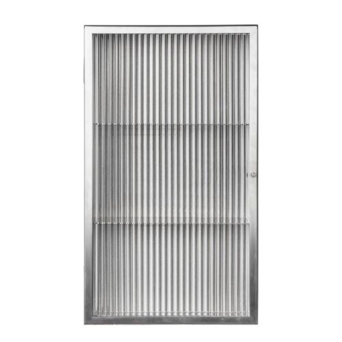 Ferm Living Haze Wall Cabinet 60x35 cm - Reeded Glass/Stainless Steel