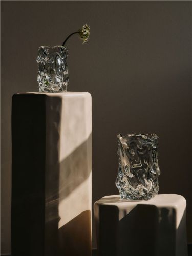 Ferm Living Virelle Vase H: 18 cm - Glass/Clear