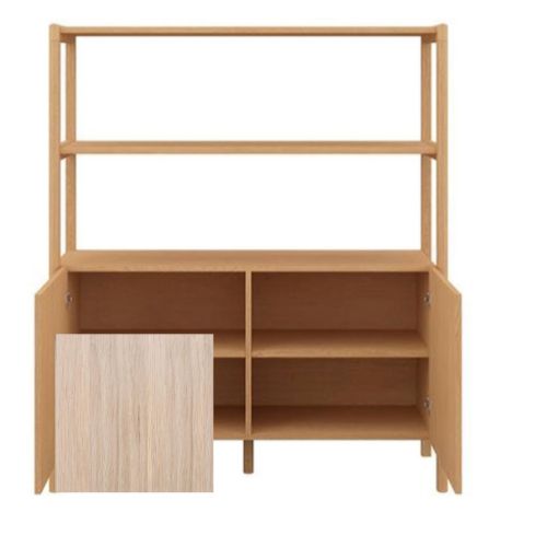 Skovby SM712 Høj Skænk H: 140 cm - Hvidolieret Eg