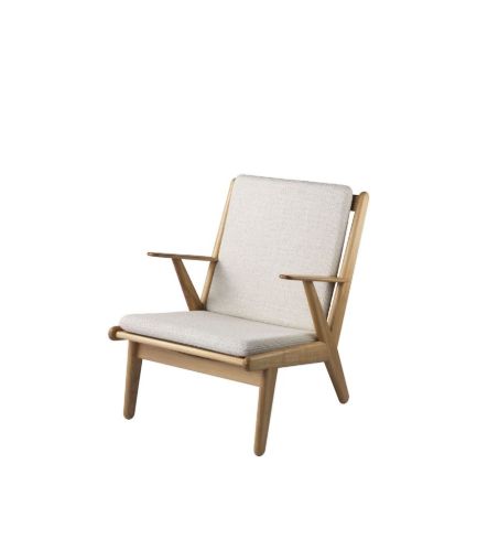 FDB Møbler J53 Lænestol H:77,6 cm - Olieret Eg/00 Monza Beige 