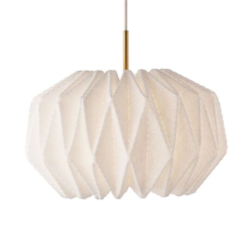 Le Klint 164 Softly Pleated I Pendant Round M Ø: 62 cm - Messing/Hvid