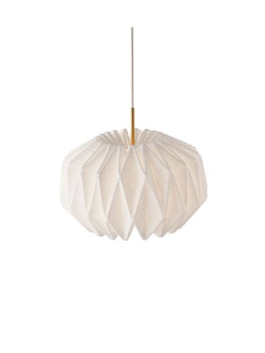 Le Klint 164 Softly Pleated I Pendant Round M Ø: 62 cm - Messing/Hvid