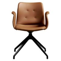 Billede af Bent Hansen Primum Armstol - Zenzo 3 223 Cognac Læder/Sorte Metalben