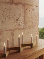 Billede af Ferm Living Newel Modular Candle Holder Set of 6 L: 18 cm - Travertine