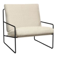 Billede af Ferm Living Desert 1-Seater B: 79 cm - Pure Bouclé Black/Off-White 