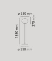Billede af Flos Glo-Ball Floor 1 H: 135 cm - Sølv