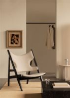 Billede af Audo Copenhagen Knitting Lounge Chair - Black Solid Oak/Barnum Bouclé 24