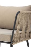 Billede af Bloomingville Pavone Loungestol Sæt af 2 stk. SH: 40 cm  - Brun