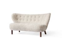 Billede af &Tradition Little Petra VB2 Sofa L: 150 cm - Oiled Walnut/Sheepskin Moonlight
