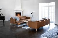 Billede af Mogens Hansen MH2614 4 pers. sofa L: 240 cm - Frej 15 Læder/Olieret Egetræ