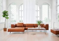 Billede af Fredericia Furniture Delphi Elements Sofa m. Chaiselong L: 325 cm - Cognac 95/Aluminium