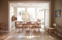 Billede af FDB Møbler J175 Åstrup Spisebordsstol  - Oak/Black Leather UDSTILLINGSMODEL