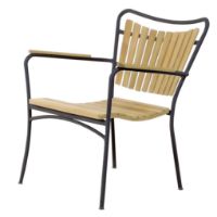Billede af Mandalay Marguerit Loungestol SH: 42 cm - Antracit/Teak