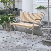 Billede af Mandalay Marguerit Havebænk L: 112 cm - Taupe /Teak