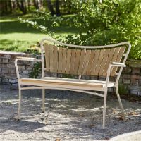 Billede af Mandalay Marguerit Havebænk L: 112 cm - Taupe /Teak