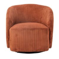 Billede af Bloomingville Pradi Loungestol H: 73 cm - Fløjl/Orange