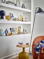 Billede af Bloomingville Pradi Loungestol H: 73 cm - Fløjl/Orange