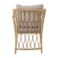 Billede af Bloomingville Belluce Loungestol m. Taburet H: 82 cm - Natur Flettet Polyrattan